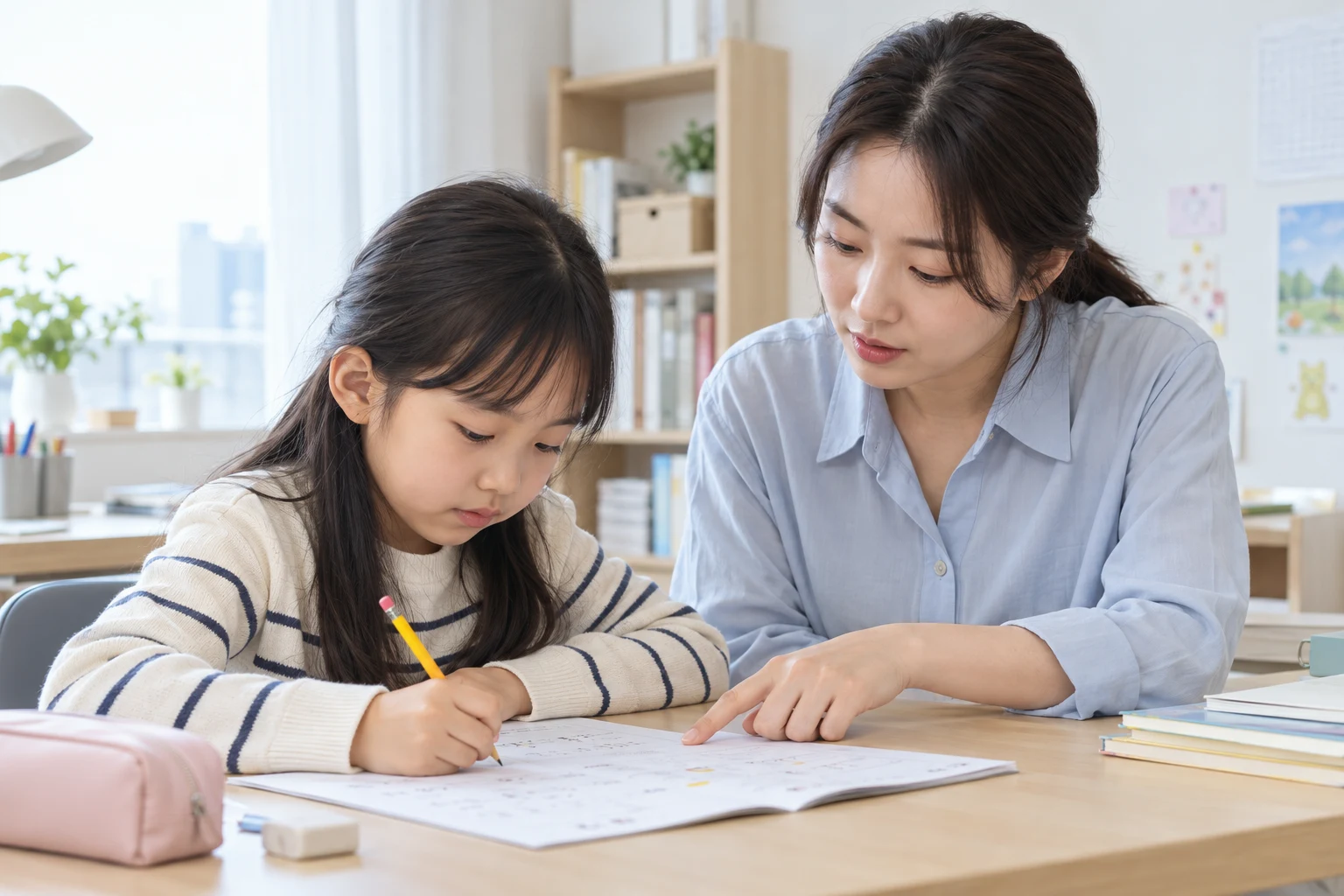 인천 연수구 초등 과외 학습 장면