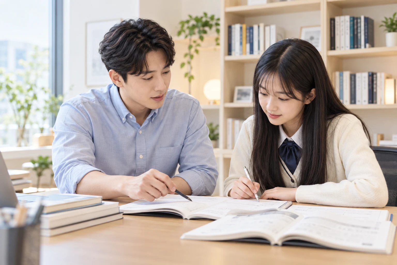 인천 부평구 고등 과외 학습 장면